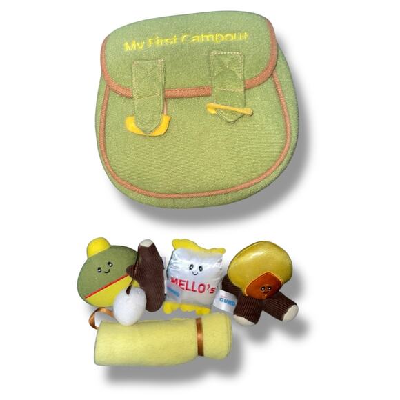 Baby Gund My First Campout Plush Embroidered Backpack Campfire Mello Stick - Picture 5 of 12